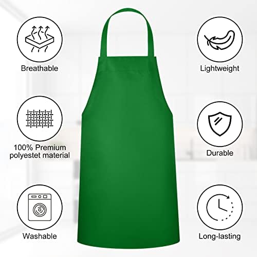 Foaincore 24/48 Bib Aprons Unisex Apron No Pocket Bulk
