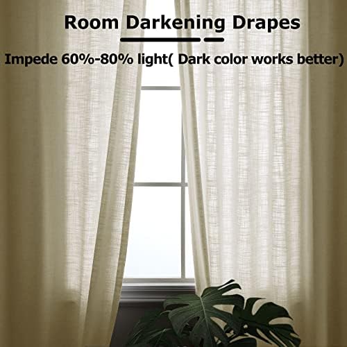 Frelement 108 Inches Extra Long Room Darkening Curtains for High