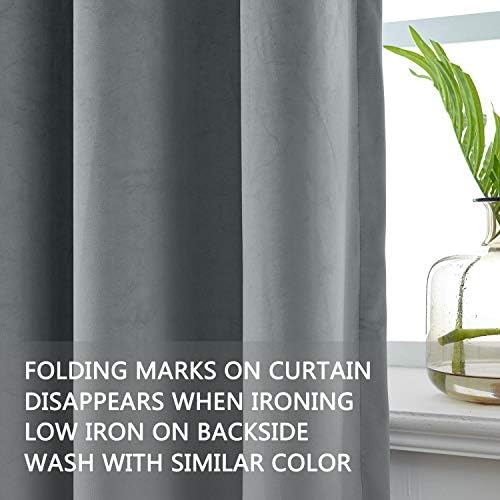 cololeaf Extra Long Blackout Curtains Back Tab and Rod Pocket Velvet