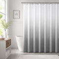 Mrs.Naturall Grey Shower Curtain for Bathroom, Modern Waffle Fabric