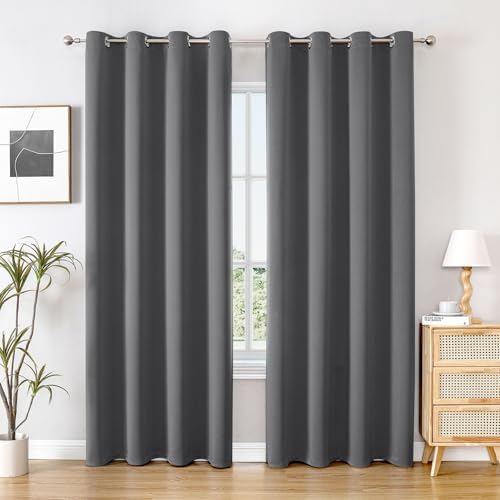 ChrisDowa Blackout Curtains for Bedroom and Living Room 120 Inches