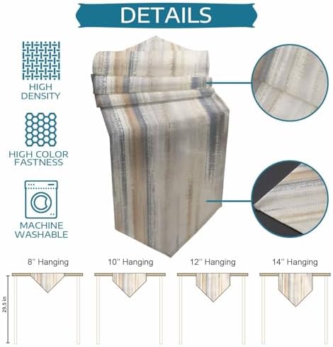 Beige Grey Table Runner Linen Burlap Table Runner 108 Inches Long