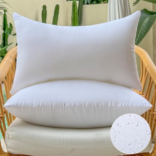 12 x 20 Outdoor Pillow Insert Set of 2 Lumbar Throw Pillow Inserts