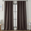 Simplebrand Chocolate Extra Long Blackout Curtains 120 Inches Long 2