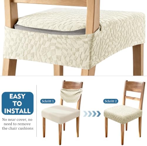 ZNSAYOTX Stretch Dining Chair Seat Covers Set of 4, Washable Fit Seat