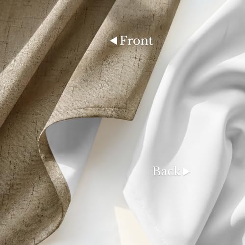 NICETOWN Extra Long Hazelnut Brown Blackout Curtains W52xL96, 2 Panels