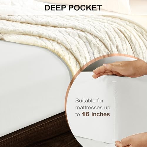 FreshCulture Full Fitted Sheet - Hotel Quality Fitted Sheet - Ultra