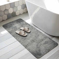 Grey Vintage Bathroom Runner Rugs Non Slip Washable Absorbent Narrow
