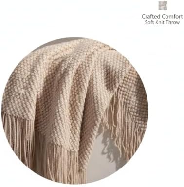 Chenille Throw Blanket Soft Knitted Blanket for Couch Cozy Farmhouse