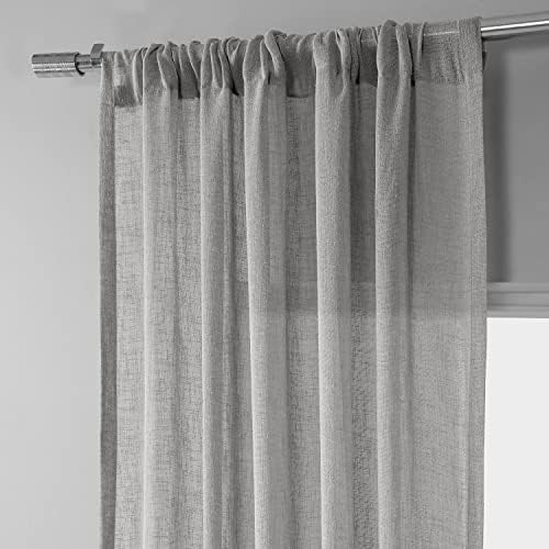 HPD Half Price Drapes Solid Sheer Curtains For Living Room Linen