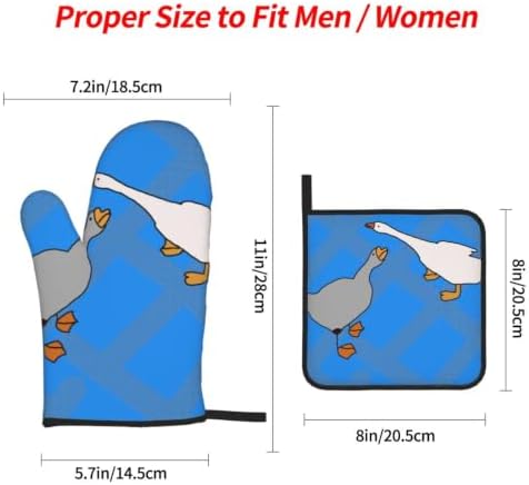 Gray Goose Oven Mitts and Pot Holders Set of 4