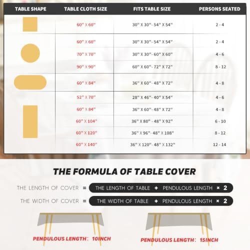 Horaldaily Halloween Tablecloth 90 x 90 Inch Round Black Yellow