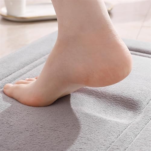 Bathroom Rug Set 4 Pieces, Soft Absorbent Bath Runner and U-Shaped