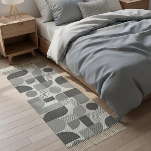 Bohemia Hallway Runner Rug 2'x5', Contemporary Minimalist Geometric
