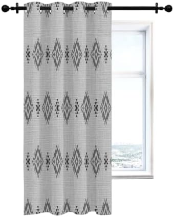 Diamond Pattern Curtains 63 inches Long for Living Room Bedroom