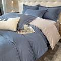 Gualiy 3 Piece Bedding Set King Size, Cotton Solid Color Double-Sided