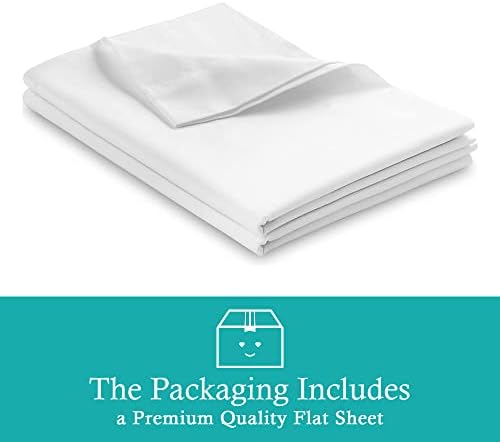 Elite King (102x108) Size Flat Sheet 600-TC Percale Cotton Top Flat