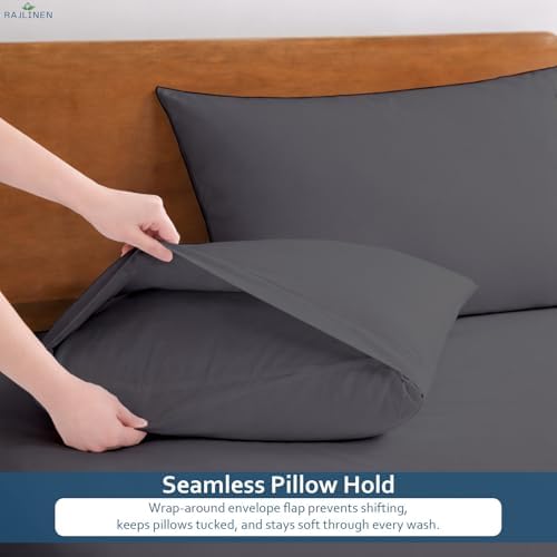 Rajlinen 100% Cotton King Sheets Set, Cooling & Breathable Bed Sheets