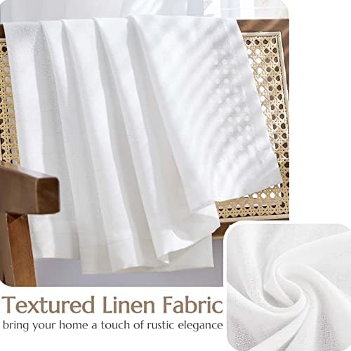 jinchan Lined Linen Curtains 63 Inch Light Filtering Grommet 2 Panels