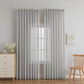 96 inch Long Chiffon Sheer Curtains for Living Room Pinch Pleated
