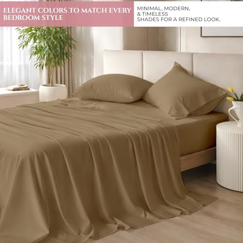 Sheets Full XL Size Bed Sheets-100% Long Staple Soft Egyptian Cotton