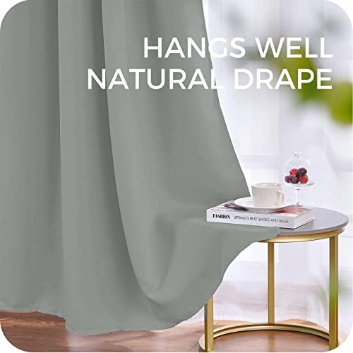 Long Blackout Curtains, Grey, 52"x120", 2 Panel