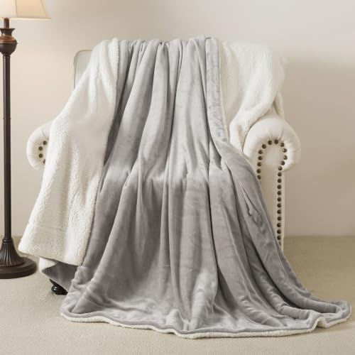 WDCOZY Sherpa Fleece Throw Blanket 60"x80", Soft Bed Blankets, Light