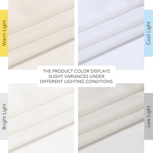 NICETOWN Natural Sheer Bedroom Curtains 84 Inches Long, W54xL84, 2