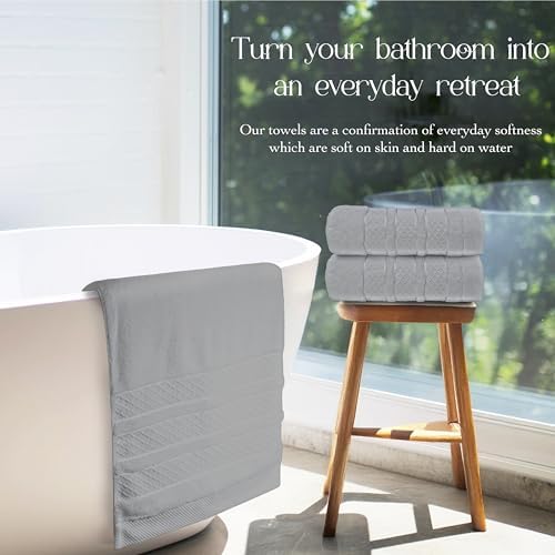 Towel Set: Super absorbent, quick-drying, soft, plush. Features