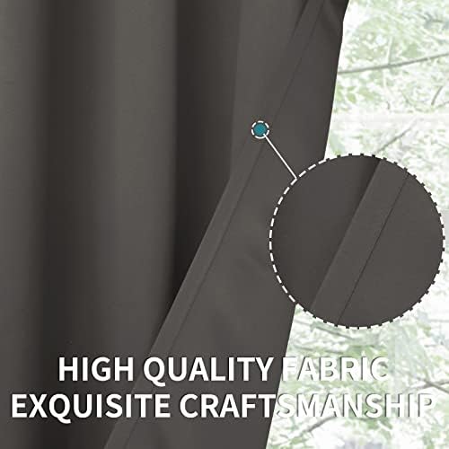 BGment Blackout Curtains for Bedroom 63 Inches Length - Rod Pocket