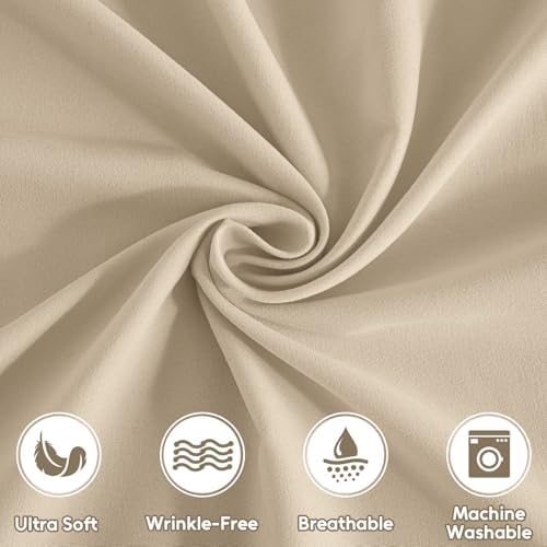 Full Size Bed Sheets Set, 4 Pieces Hotel Luxury Soft Microfiber Bed