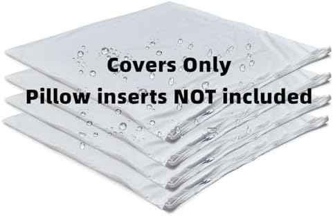4 Pack Waterproof Down Feather Proof Pillow Protectors with Zipper