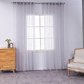 BOYOUTH Solid Color Sheer Voile Curtains,Grommets Window Gauze for