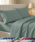 California Design Den 100% Cotton Sateen Full Bed Sheets Set, Sage