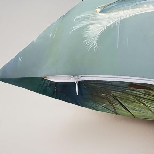 Erosebridal Two Herons Set of 2 Throw Pillow Cover 22x22 Watercolor