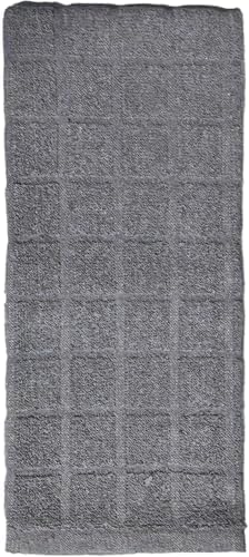 Set of 8, 100% Cotton Grey Window Panel Terry Kitchen Towel - 4