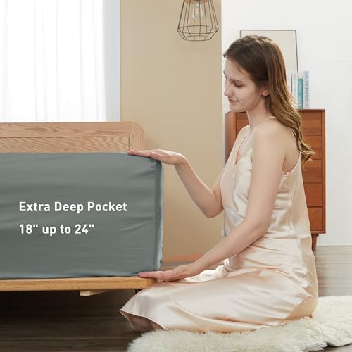 sunflower King Sheet Set Deep Pocket, 100% Cotton Sateen, Ultimate