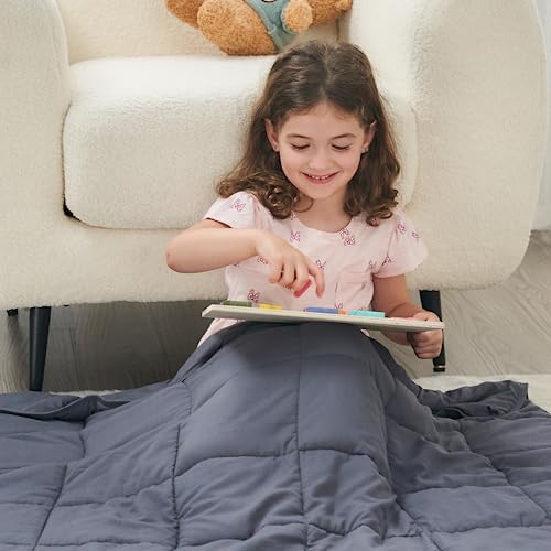 yescool Weighted Throw Blanket 10lbs, 41" x 60", Grey