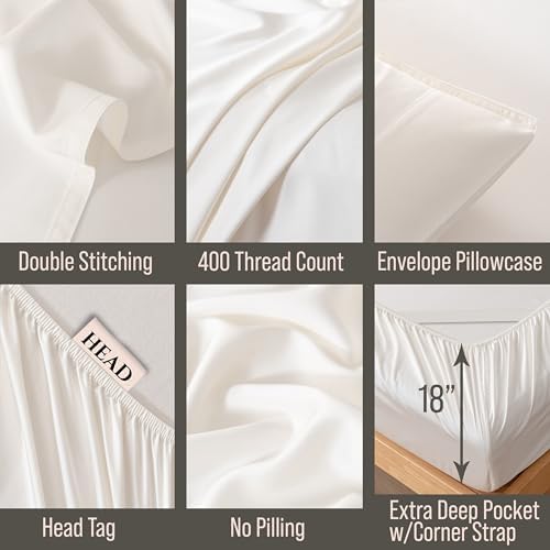 Bella Coterie Luxury Bamboo Viscose Split King Sheet Set, Organically