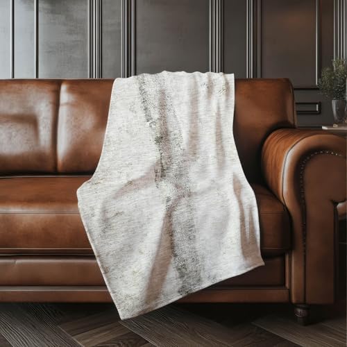 Addison Rugs ASB605 Taupe 50" x 70" Oversized Sherpa Throw Blanket