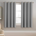 H.VERSAILTEX Blackout Grey Curtains 63 Inch Length Curtains for