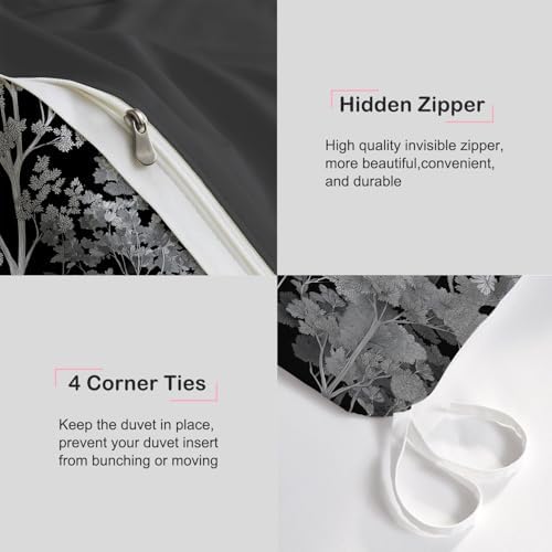 Cozy Lightweight Duvet Cover Set Microfiber Bedding Set Delicate