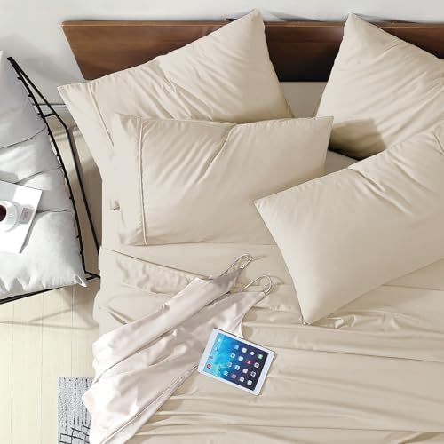 Swift Home Full 6 Piece Sheet Set, Ultra-Soft, Cream
