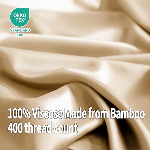 EVERLY Full Sheets Set,Luxuriously 400 Thread Count Organic Viscose