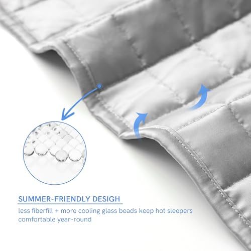 YnM Exclusive Cooling Weighted Blanket with Bamboo Viscose, Smallest