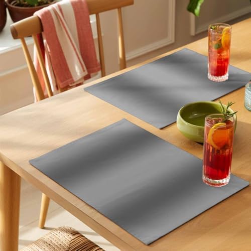 Gray Gradient Placemats Set of 8, Abstract Texture Modern Simple