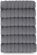 Elegant Comfort 100% Turkish Cotton Corduroy Ribbed Luxury Washcloths