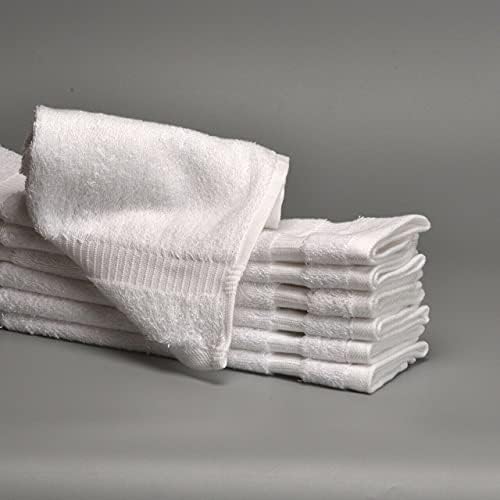 60 Pcs Machine Washable Face Towels Wholesale 13x13 Combed Cotton
