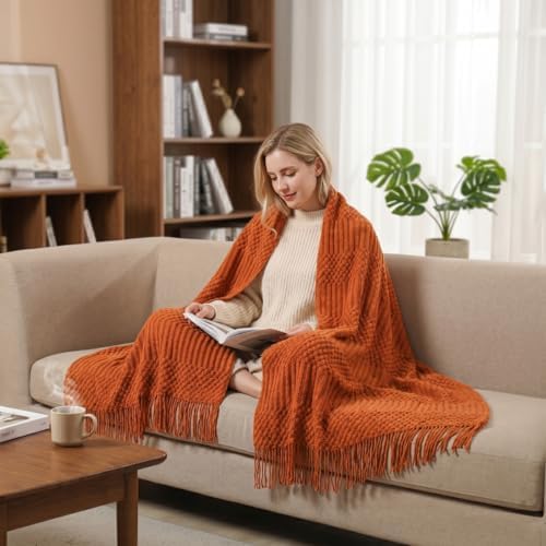 50x60 Inches Throw Blanket - Soft and Breathable Cotton Throw Blanket