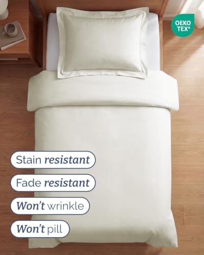 Duvet Cover Twin/Twin XL - 2 Piece Set, College Dorm Room - Ivory